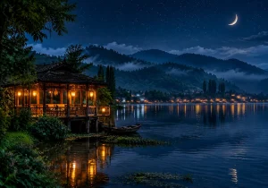 جاهای دیدنی گیلان در شب