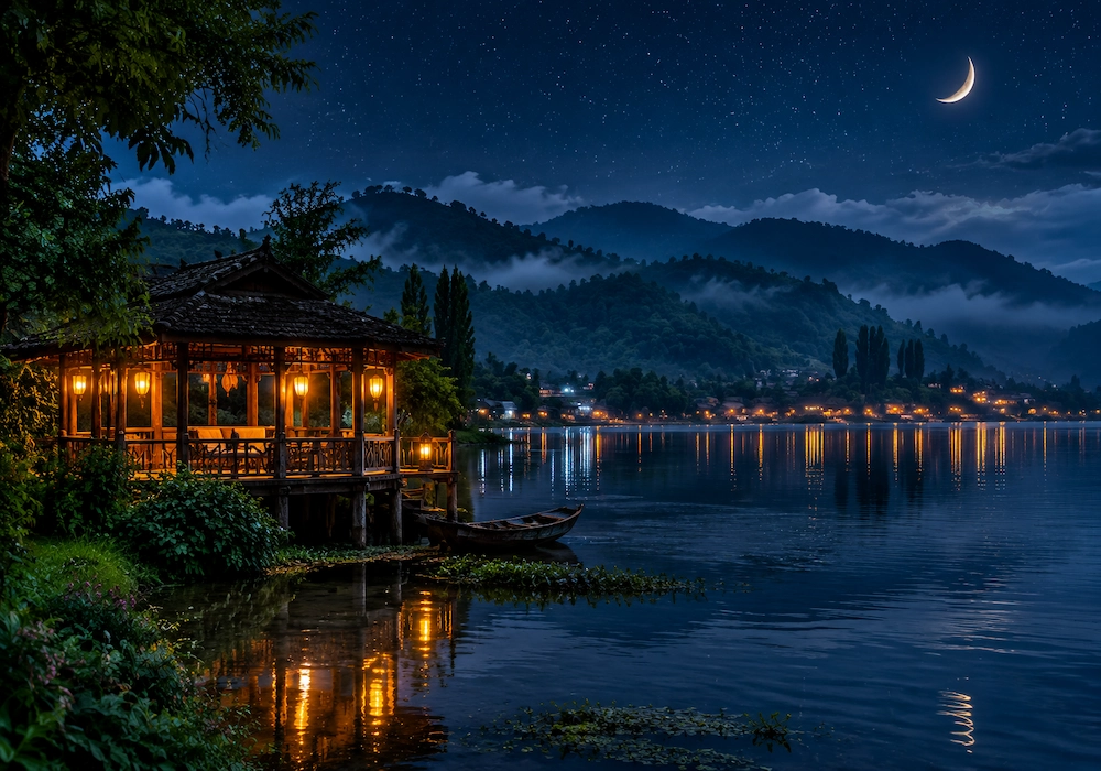 جاهای دیدنی گیلان در شب